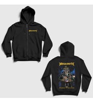 Presmono Unisex Siyah Symphony Of Destruction Megadeth Sırt Baskılı Fermuarlı Kapüşonlu Sweatshirt 517961tt