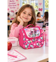 Hello Kitty Termal Isı Yalıtımlı Beslenme Çantası Çocuk Okul Yemek Çantası Pembe 24x22x14 cm