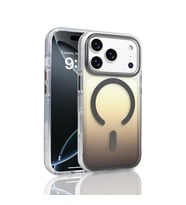 Apple iPhone 17 Pro Kılıf Transparan Renk Geçişli M-safe Şarj Özellikli Toros Ka (Gri)