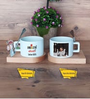 Endüstri Mühendisi Kupa Bardak Ahşap Altlıklı Kısa Fotoğraflı Mühendisler Günü Hediyesi
