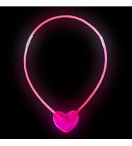 Karanlıkta Yanan Glow Stick Kalp Şekilli Kolye 6 Renk 6 Adet