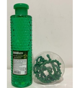 Rosecity 380ML Zeytinçiçeği Kolonya Alana Gül Kokulu 99'lu Koyu Yeşil Renkli Tesbih Hediye