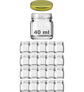 20 Adet Mini-küçük Cam Kavanoz Numune, Mama, Düğün Ve Kına Şekerleme Kavanozu 40ml.