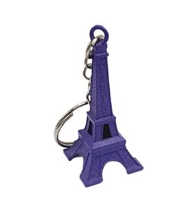 Paris Eyfel Kulesi 3D Metal Anahtarlık Mor (Karışık)
