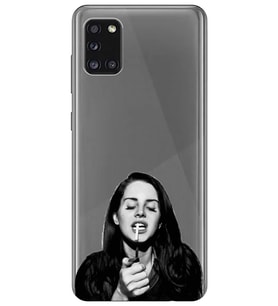 Samsung Galaxy A31 Uyumlu Lana Del Rey Desenli Şeffaf Telefon Kılıfı