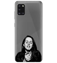 Samsung Galaxy A31 Uyumlu Lana Del Rey Desenli Şeffaf Telefon Kılıfı