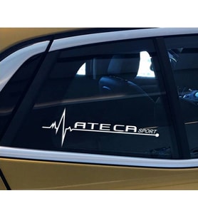 Ateca Yan Cam Sticker Oto Kapı Çıkartma Tuning oto 20 cm x 7 cm yazı 423