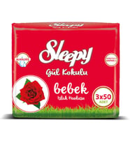 Gül Kokulu Islak Havlu, 3'lü paket, 150 Yaprak