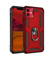 İphone 11 Kılıf Sofya Yüzüklü Kapak - Kırmızı