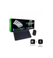 Steep Solid Magic Siyah Şarjlı Bluetooth Klavye Mouse Set