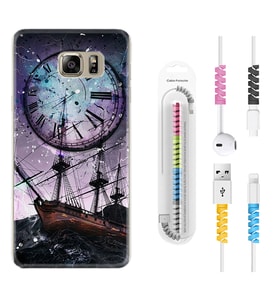 Samsung S7 Edge S20 Fe Plus Ultra S21 S22 Kılıf Kablo Koruma Spiral Silikon Time 1749