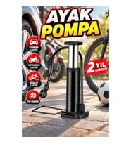 Güçlü Manuel Ayak Pompası – Otomobil, Motosiklet ve Bisiklet Lastiği Şişirme