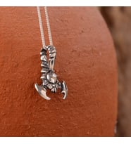 Gümüş Akrep Kolye 925 Ayar Gümüş Akrep Figürlü Unisex Kolye