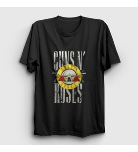 Presmono Unisex Siyah Bullet Guns N' Roses T-Shirt 56372tt