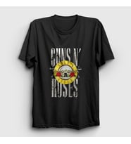 Presmono Unisex Siyah Bullet Guns N' Roses T-Shirt 56372tt