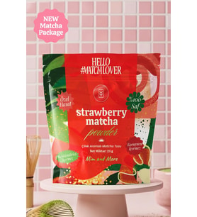 Strawberry Matcha Powder - Çilek Aromalı Matcha Tozu Doypack, 25 gr