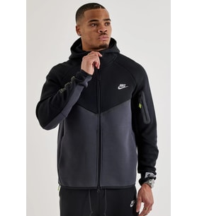 Nike Tech Fleece Full Zip Windrunner Hoodie Kapüşonlu Unisex Sweatshirt Siyah