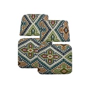Knsz minder seti 2 li mazlum kilim desen oturma ve sırt tel sandalyesi minderi bir arada