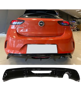 Opel Corsa F Difüzör Parlak Siyah Plastik 2019+ Arka-difizör-bodykit-ek-karlık