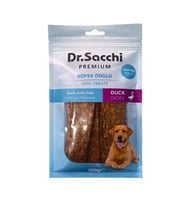 Dr.Sacchi Premium Ördek Kuru Kesim Jerky Tahılsız Köpek Ödülü 100 Gr (Krem)