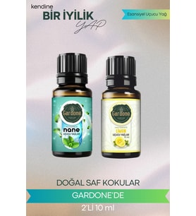Nane + Limon ( Oda Kokusu Aroma Terapi Buhurdanlık / Difüzör Yağı ) Set 2 Adet x 10 ML