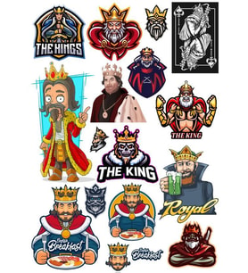 Kral Sticker Set 5 18 Parça Telefon, Tablet, Defter, Laptop Sticker