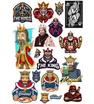 Kral Sticker Set 5 18 Parça Telefon, Tablet, Defter, Laptop Sticker