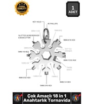 #Tornavida Kompakt Taşınabilir Anahtarlık EDC Tamir Aleti Çok Amaç Kar Tanesi Tornavida Seti 18 in 1
