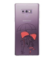 Samsung Galaxy Note 9 Kapak Aşk Tasarımlı Şeffaf Silikon Kılıf
