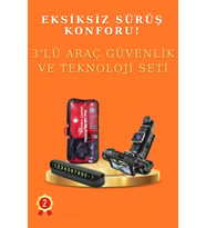 3’lü Araç Asistan Seti: Geri Görüş Kamerası, Yol Kayıt ve Güvenli Park Sistemi