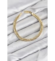 CM Başak Model Gold Renk Pirinç Kadın Bileklik