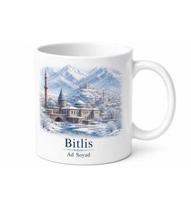 Bitlis Kar Manzarası Baskılı Kupa Bardak - Özel Tasarım Hediye