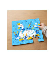 Beyaz Kuğu Tasarımlı 24 Parça Ahşap Çocuk Puzzle MPK1118