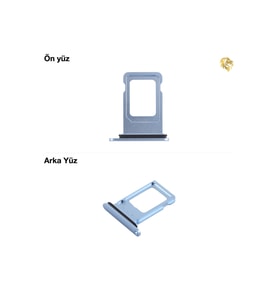 İphone Xr Sim İç Yuvası Çiftli Mavi Çiftli sim yuvası ikili sim tepsisi çiftli sim aparatı dual sim çekmecesi