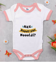 BK Kids Hopaliyim Tasarımlı Pembe Bebek Body Zıbın-1
