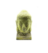 Buddha Heykel Büst Sarı Orta Boy