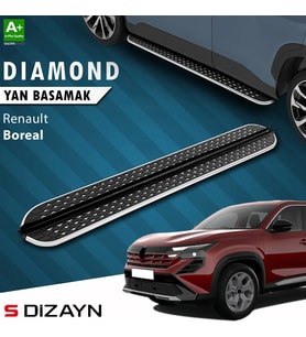 S-Dizayn Renault Boreal Diamond Krom Yan Basamak 183 Cm 2025 Üzeri A+ Kalite