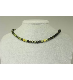 Peridot (Zebercet) Taşı Koyu Renk Faset Kesim Kolye (Klipsli)