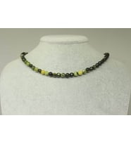 Peridot (Zebercet) Taşı Koyu Renk Faset Kesim Kolye (Klipsli)