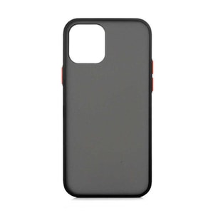 Apple iPhone 12 Mini Kılıf Fri Mat Yüzey Renkli Kenar Kılıf (Siyah)