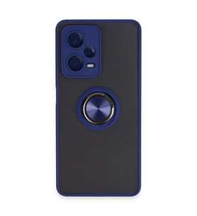 Xiaomi Redmi Note 12 Pro 5g Kılıf Montreal Yüzüklü Silikon Kapak - Lacivert