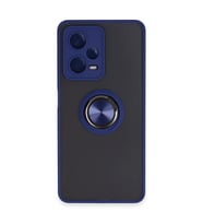 Xiaomi Redmi Note 12 Pro 5g Kılıf Montreal Yüzüklü Silikon Kapak - Lacivert
