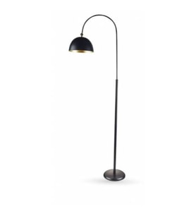 Retro Siyah Hareketli Başlık Köşe Lambası Lambader (Metal)