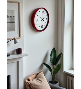 36 Cm Kırmızı Modern Dekoratif Duvar Saati (Standart)