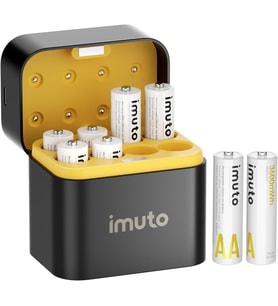 1.5V Voltaj AA Lityum Şarj Edilebilir Piller, 3600mWh AA Lityum Pil 8'li Paket, Akıllı LED'li 8 Yuvalı 3H Hızlı Şarj Saklama Kutusu, 1600+ Döngü, Akıllı Kilit, Xbox, Blink Kamera için