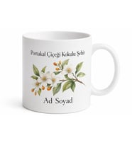 Antalya Portakal Çiçeği Temalı Kupa Bardak Özel Tasarım Hediye