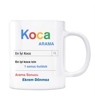 Sevgililer Gününe Özel İsimli En İyi Koca Google Arama Motoru Kupa Bardak