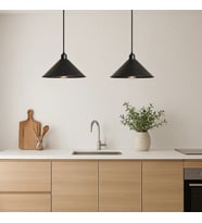 RİOLİGHT VİNTAGE,RUSTİK,RETRO SİYAH METAL BAŞLIK 2XE27 MASA ÜSTÜ SIRALI SARKIT AVİZE UZUNLUK:60CM