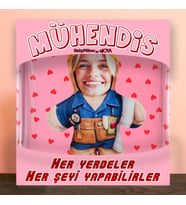 eJOYA MiniBiz Hero Kişiye Özel Fotoğraflı Kadınlar Günü Peluş Yastık  Bebek 116253 (Pudra-Ekru)
