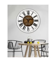 Retro Tasarımlı Duvar Saati 35X35 CM (Baskılı)